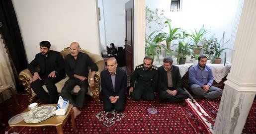 Following these remarks, the military and government officials, including the head of the Basij paramilitary force, the representative of Hamadan province’s governor, and the assistant provincial governor, visited Nazri's family
