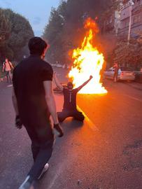 تصویری از اعتراضات در تهران