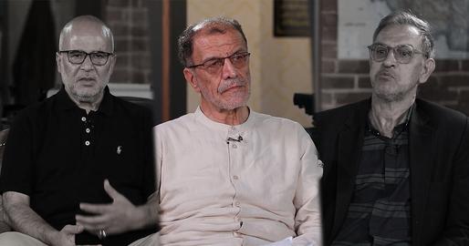 The three bodyguards who saved Ali Khamenei during an assassination attempt: Mohsen Javadian (left), Javad Panahi-Nejad (right) and Mahmoud Khosravivafa (middle)