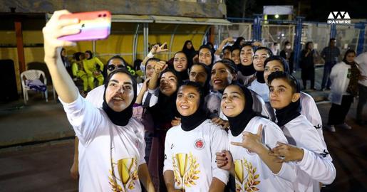 جشن قهرمانی تیم فوتبال زنان خاتون بم