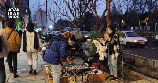 But along Enghelab and Karim Khan streets, teenage girls and young women stand out among the vendors, selling not imported goods but their own handmade artistic creations