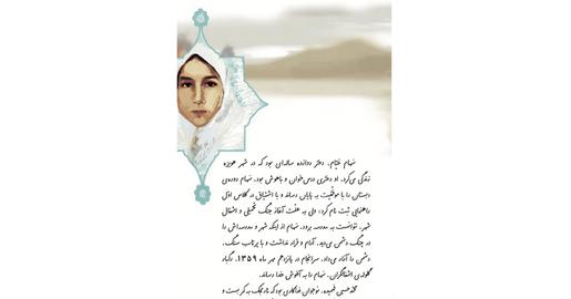 در مقوله توصیف «کودک‌سربازی» بلافاصله پس از اشاره به «حسین فهمیده» عکس و محتوایی از «سهام خیام» آمده است