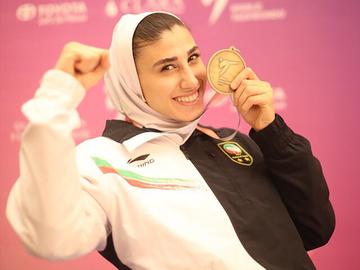 «ناهید کیانی» دختر تکواندوکار ایران، دومین مدال طلای خود را  کسب کرد