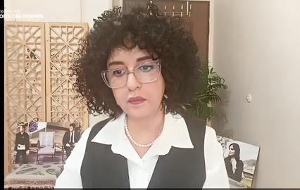 نرگس محمدی»، برنده جایزه نوبل صلح، فعال حقوق‌بشر، نشستی مجازی، هیات حقوق زنان در سنای فرانسه، مجلس ملی