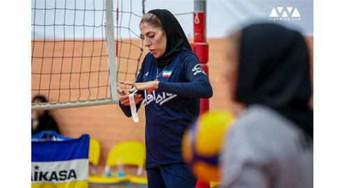 تمرینات دختران والیبالیست برای سفر به تایلند و بازی‌های کشورهای اسلامی