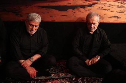 عزاداری پزشکیان همراه با فرمانده سپاه قدس و جایزه ویژه سعید حدادیان