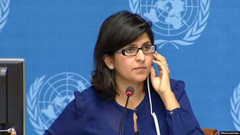 «اوینا شمداسانی»٬ سخنگوی کمیساریای عالی حقوق بشر سازمان ملل متحد٬ ضمن انتشار بیانیه ای سرکوب خشونت آمیز اعتراضات مردمی در ایران را محکوم کرد.