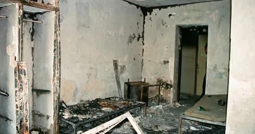 Doors splintered and hung off their hinges, windows reduced to shards, the sight of blood smeared across floors and walls
