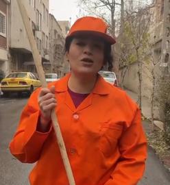In a video posted on Instagram on January 6, Moaiery appeared in an orange uniform cleaning a street with a sweep