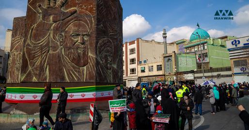 مراسم حکومتی بیست و دوم بهمن ماه، مصادف با چهل و چهارمین سالگرد انقلاب اسلامی. عکس از ایران‌وایر