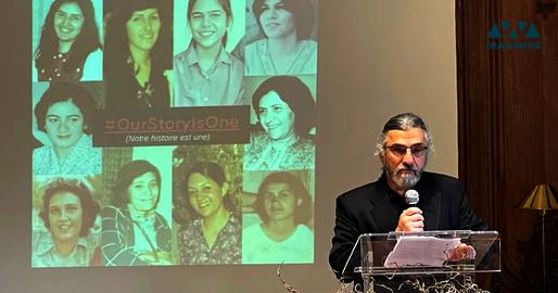 در میان سخنران‌های این مراسم،‌ «رضا معینی»، روزنامه‌نگار و فعال حقوق بشر که برادرش در میان کشته‌های به‌ خاک سپرده شده آرامستان «خاوران» است، یکی دیگر از سخنران‌ها بود.