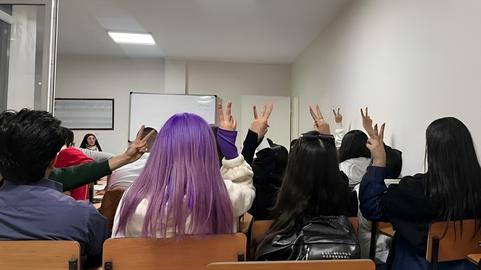 As part of the students’ civil resistance against the Islamic Republic's government during the "Woman, Life, Freedom" movement, they challenged "gender segregation" in university dining halls