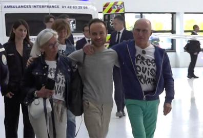 Louis Arnaud, a French citizen detained in Iran for nearly two years, was reunited with his family in Paris on Thursday after being released from prison