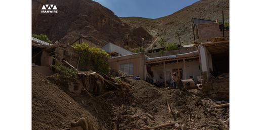 روستای مزداران فیروزکوه پس از سیل ویرانگر