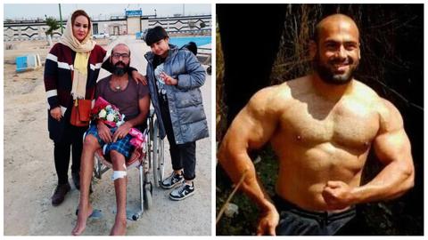 خالد پیرزاده، قهرمان زندانی بدنسازی بر روی ویلچر آزاد شد