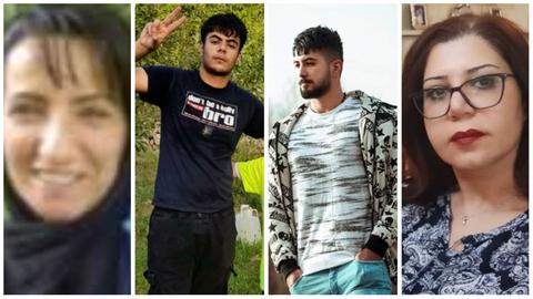 از سمت راست تصویر، اندیشه جلالی، اشکان شریفی، زانا منصوری و سوسن رازانی