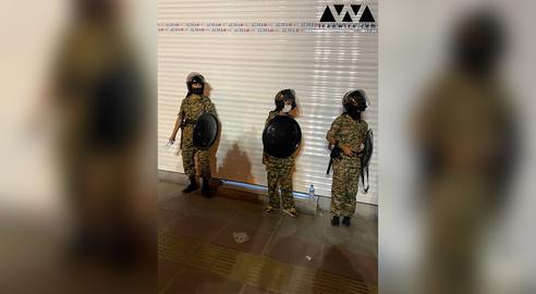 Images received by IranWire show children dressed and equipped as security forces in the city of Varamin, Tehran province, in an apparent Iranian government effort to dissuade street protests by deploying minors against demonstrating Iranian citizens