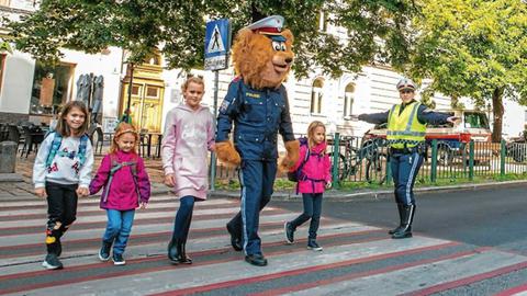 در تمام سال تحصیلی، ماموران پلیس روی خط کشی‌های عابر پیاده در نزدیکی مدارس، عبور و مرور کودکان را زیر نظر دارند