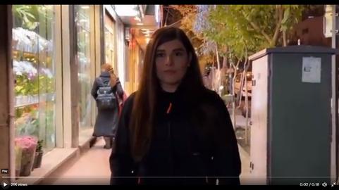 هنگامه قاضیانی «حجاب اجباری» از سر برداشت