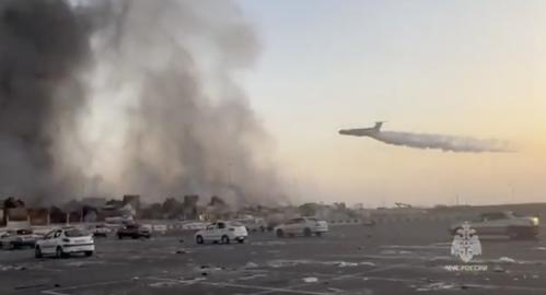 Russia Releases Video of Its Planes Battling Iran Port Fire