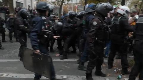 درگیری شدید پلیس با معترضان ایرانی در پاریس و لندن