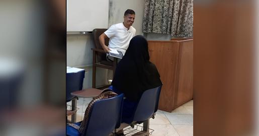 وریا غفوری، مراقب امتحانات دانشگاه