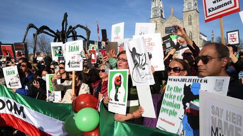 Hundreds of people marched in Canada’s capital, Ottawa, on October 29 in support of the anti-government protests who have taken to the streets of Iranian cities following the September death of a 22-year-old woman in the custody of morality police.