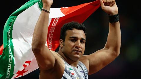 The well-connected discus thrower Ehsan Hadadi receives a $10,000 a month stipend despite his recent poor performance; Iran's top female referees, meanwhile, are paid $28 per game when they are paid at all
