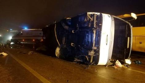 The accident happened around 2:33 AM on Tuesday on Saghand Road, around 140 kilometers from Yazd en route to Tabas