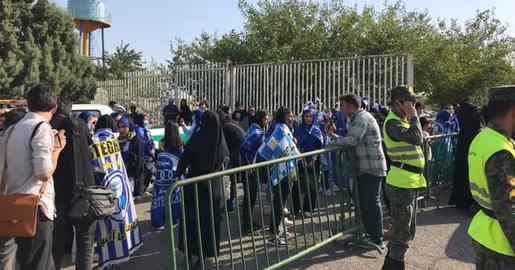 About 2,000 women ended up entering the stadium: some who had bought tickets online during a 15-minute window, and others who had secured a place on the bleachers by other means