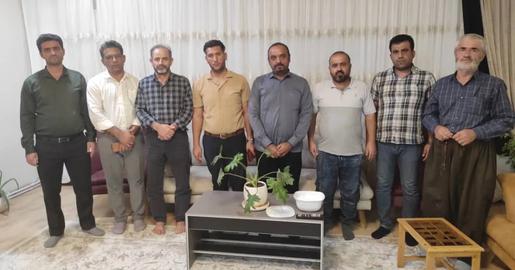 Labor rights activist from the Haft-Tappeh Sugar Factory, including former political detainees, met with the family of Mahsa Amini in Saqqez on Wednesday