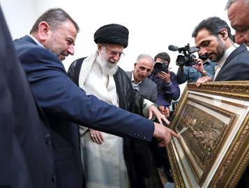 دیدار صالح العاروری نایب رئیس دفتر سیاسی حماس با خامنه ای ۳۱ تیر ۹۸