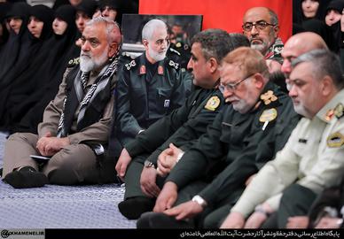 A picture of the assassinated General Ghasem Soleimani was placed in this year’s meeting between Khamenei and IRGC commanders