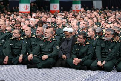 Interior Minister Amad Vahidi, a former IRGC brigadier general who was responsible for the crackdown on last year’s protests, attended the meeting in military uniform even though officially he is a civilian now
