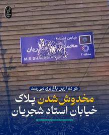 مخدوش کردن تابلوی «محمدرضا شجریان» در تهران