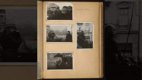 Photograph album depicting German-occupied Poland in 1941, likely compiled and captioned by Jakob Lechner, an SS officer in Warsaw. Many of the photos are attributed to Polish propaganda photographer Mieczysław Bil-Bilażewski. Image Source: United States Holocaust Memorial Museum