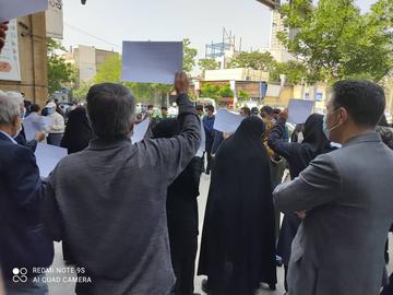 تجمع اعتراضی معلمان در مشهد
