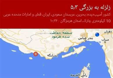 وقوع  ۱۰ زمین‌لرزه‌ از صبح تا ظهر چهارشنبه در هرمزگان