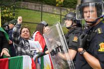 پلیس نروژ ۹۵ معترض را در مقابل سفارت ایران دستگیر کرد