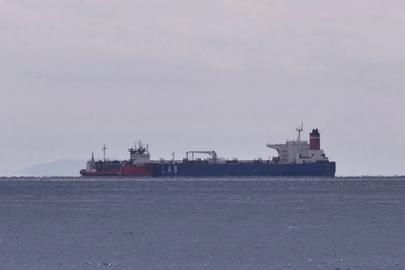 The Russian-flagged tanker Pegas, recently renamed Lana, was forced to moor in rough seas close to the Greek mainland