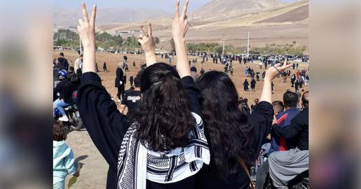 The protesters on March 16 paid tribute to those who had died in recent demonstrators, chanting slogans against the Islamic Republic, despite the heavy presence of security forces