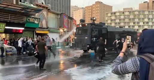 Security forces turned water cannons on protesters in parts of the city as well as birdshot and live ammunition