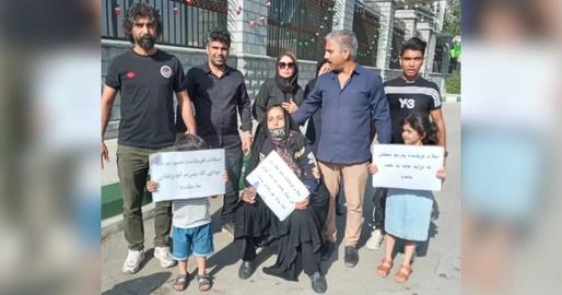 His family staged a protest outside the Iranian parliament on Monday, which ended with his brother's arrest