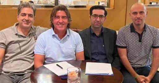 Ajorloo's nephew Saeed, pictured here with the club's new manager Ricardo Sá Pinto, is thought to be his go-between with a decisive say over hirings and firings at Esteghlal