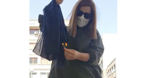 Women have shared images and videos online of their individual protests against forced hijab in Iran