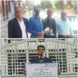 محمدعلی زحمتکش، بازرس انجمن صنفی معلمان فارس امروز سه‌شنبه ۲۸ تیرماه در میان استقبال همکارانش از زندان عادل آباد شیراز آزاد شد.