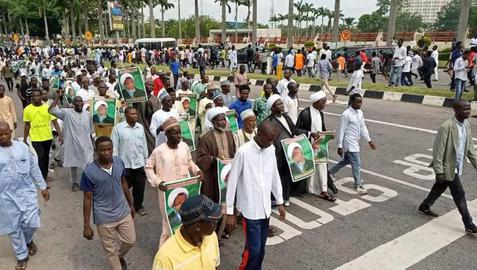 The Islamic Movement of Nigeria is a thousands-strong religious movement seeking to establish an Islamic Republic-style theocracy in Nigeria
