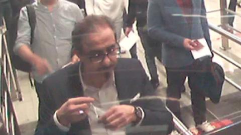 Farjolah Chab, also known as Habib Assoud, at Istanbul Airport
