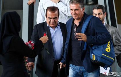 Houshang Moghaddas (left) with Carlos Queiroz, Iranian National Football Team’s head coach