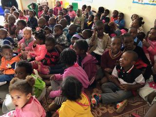 Childrens at Bambinos, Maina Mkandawire's school, which she opened in 1993